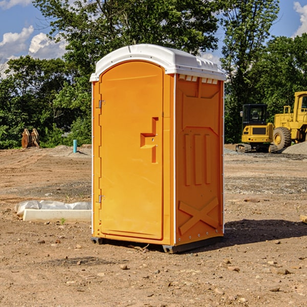 how often are the portable restrooms cleaned and serviced during a rental period in Gurdon